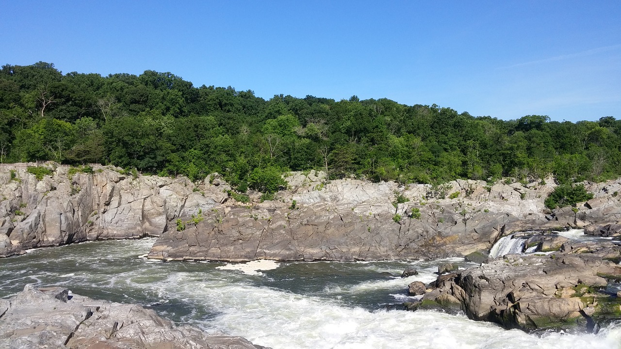 great falls maryland waterfall free photo