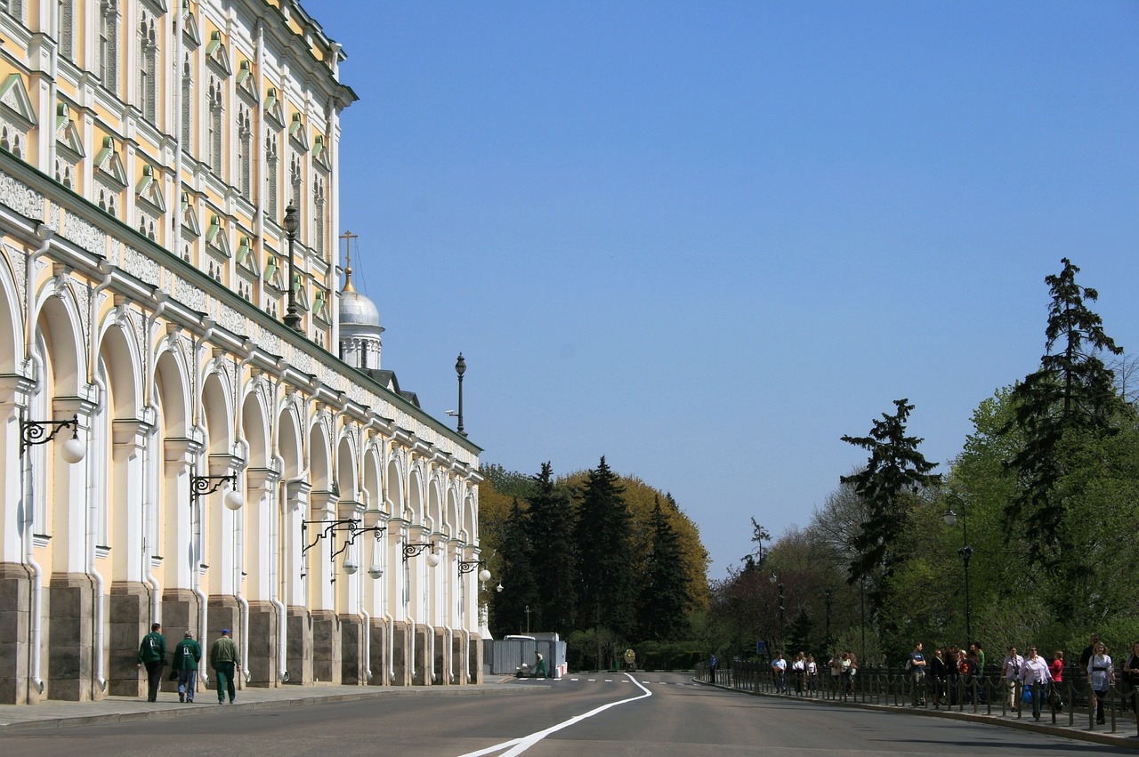 great kremlin palace white wide free photo