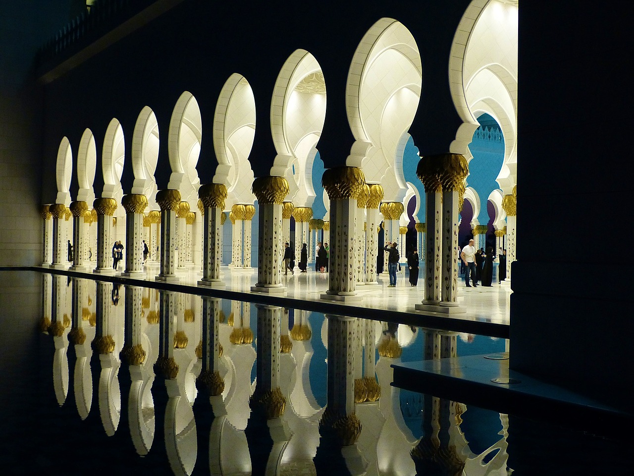 great mosque abu dhabi emirates free photo