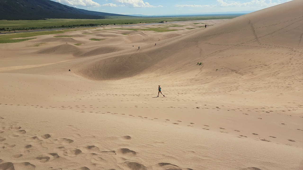 great sand dunes running sand free photo