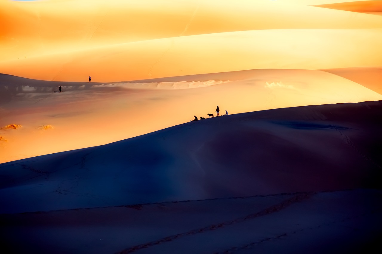 great sand dunes national park silhouettes free photo