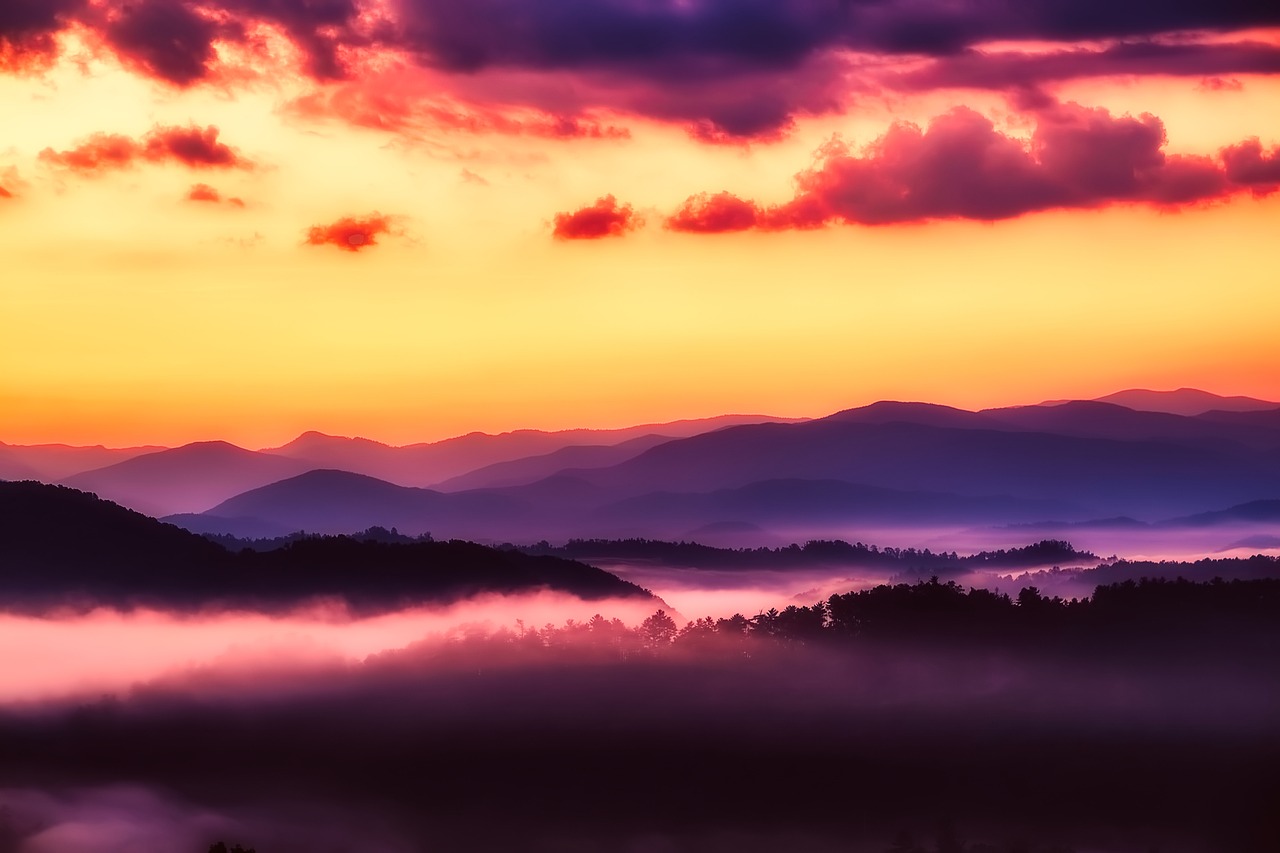 great smoky mountains national park sunrise free photo