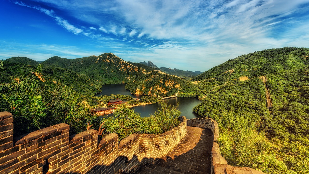 great wall  china  panorama free photo
