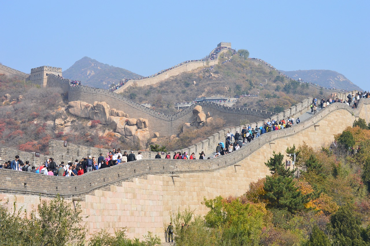 great wall  china  beijing free photo