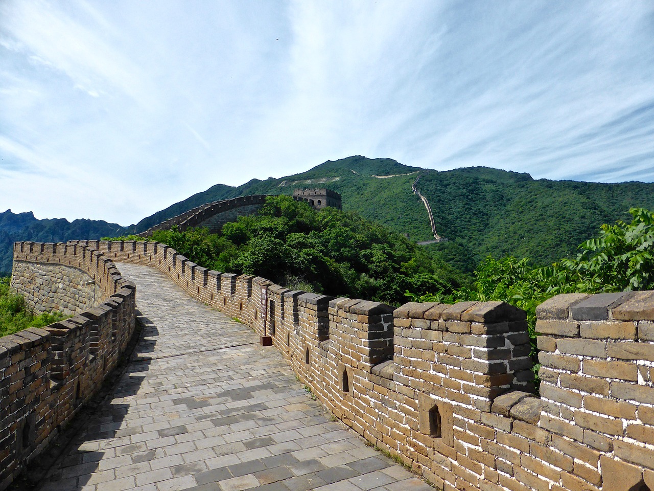 great wall of china chinese famous free photo