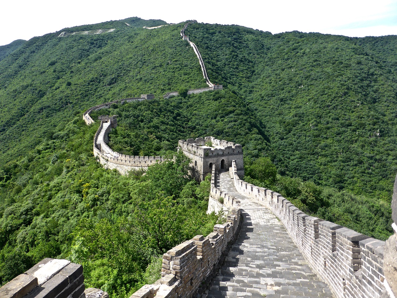 great wall of china chinese famous free photo