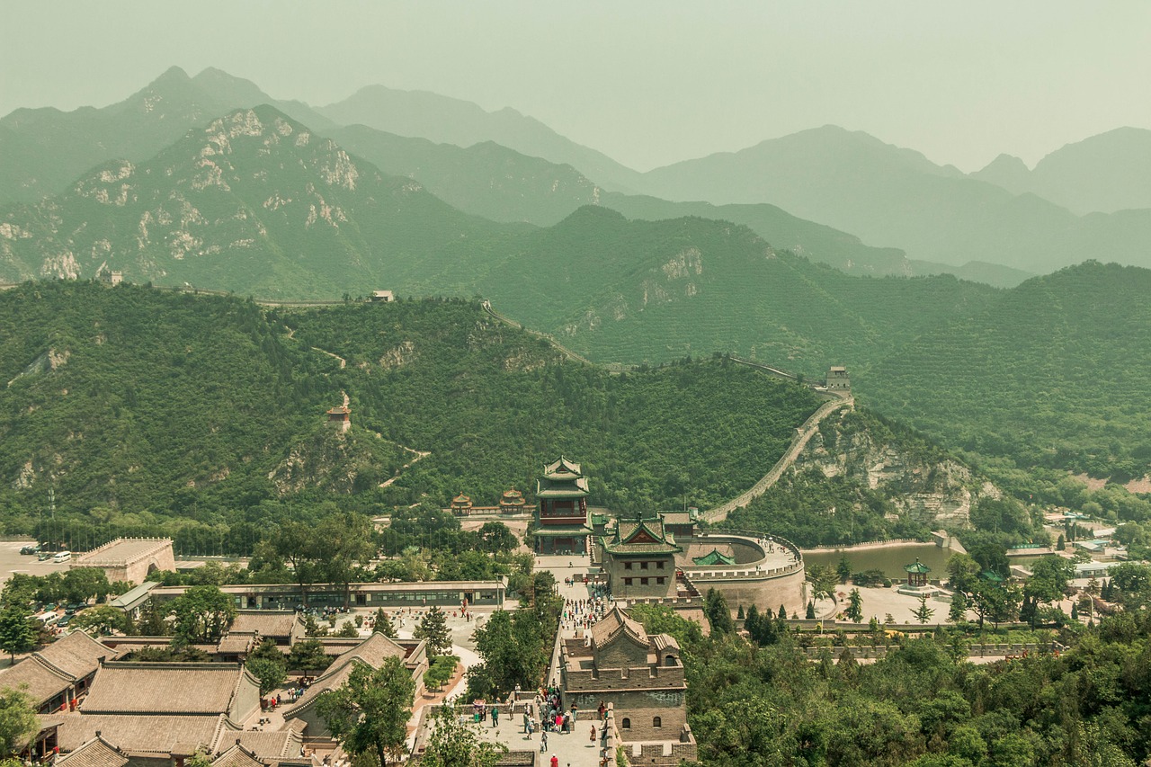 great wall of china chinese asian free photo