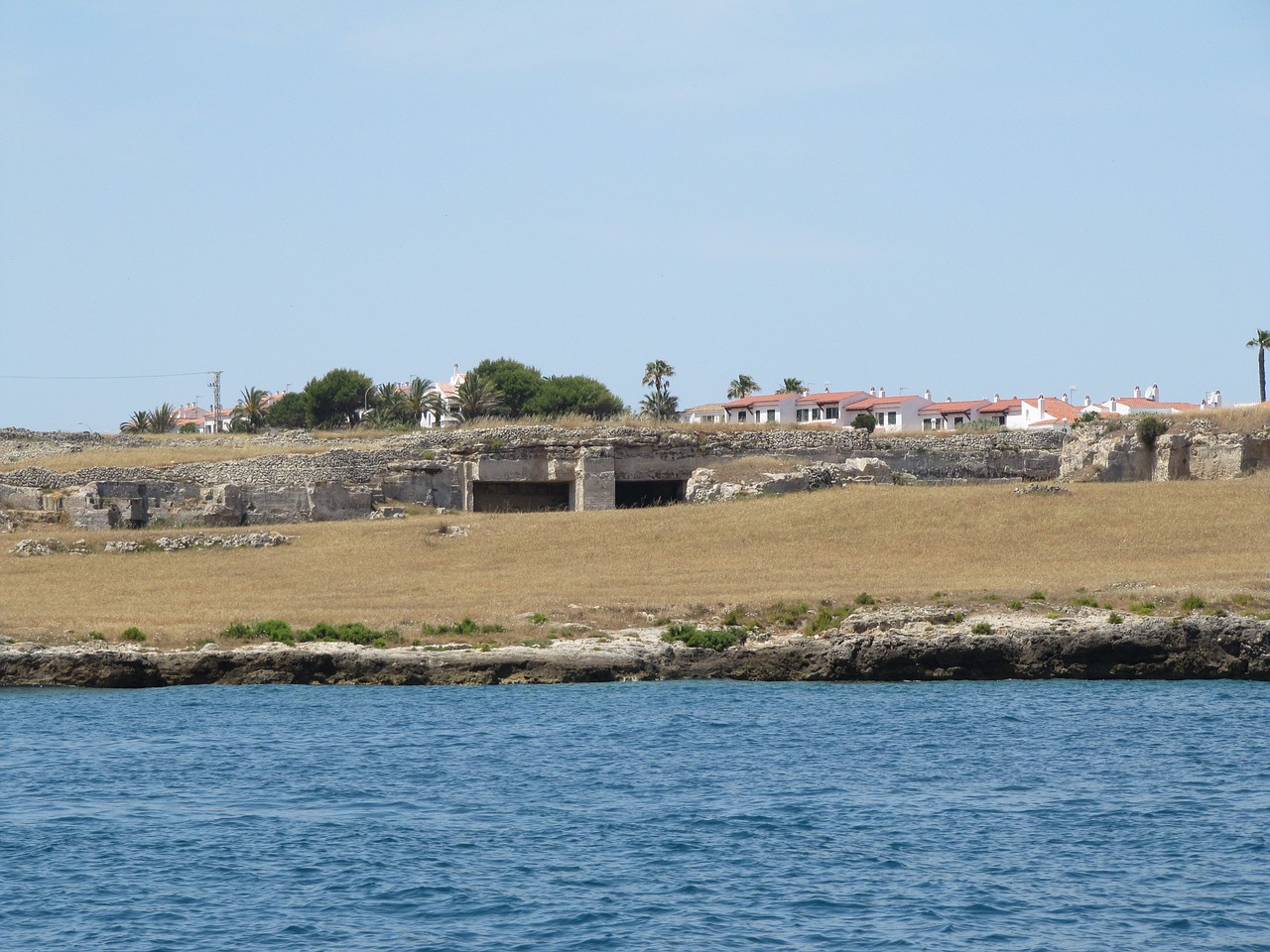 greece ruins sea free photo