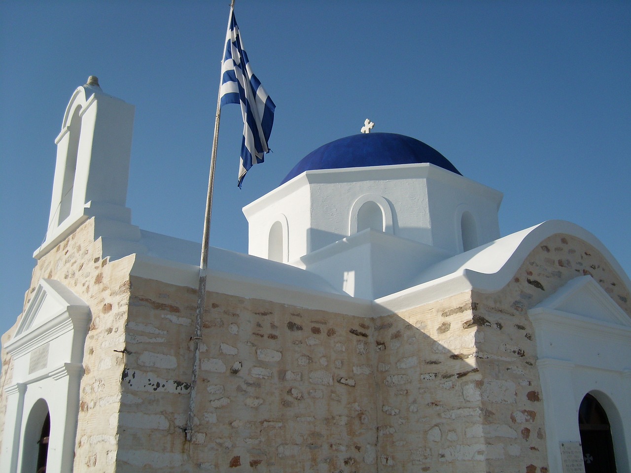 greece church blue free photo