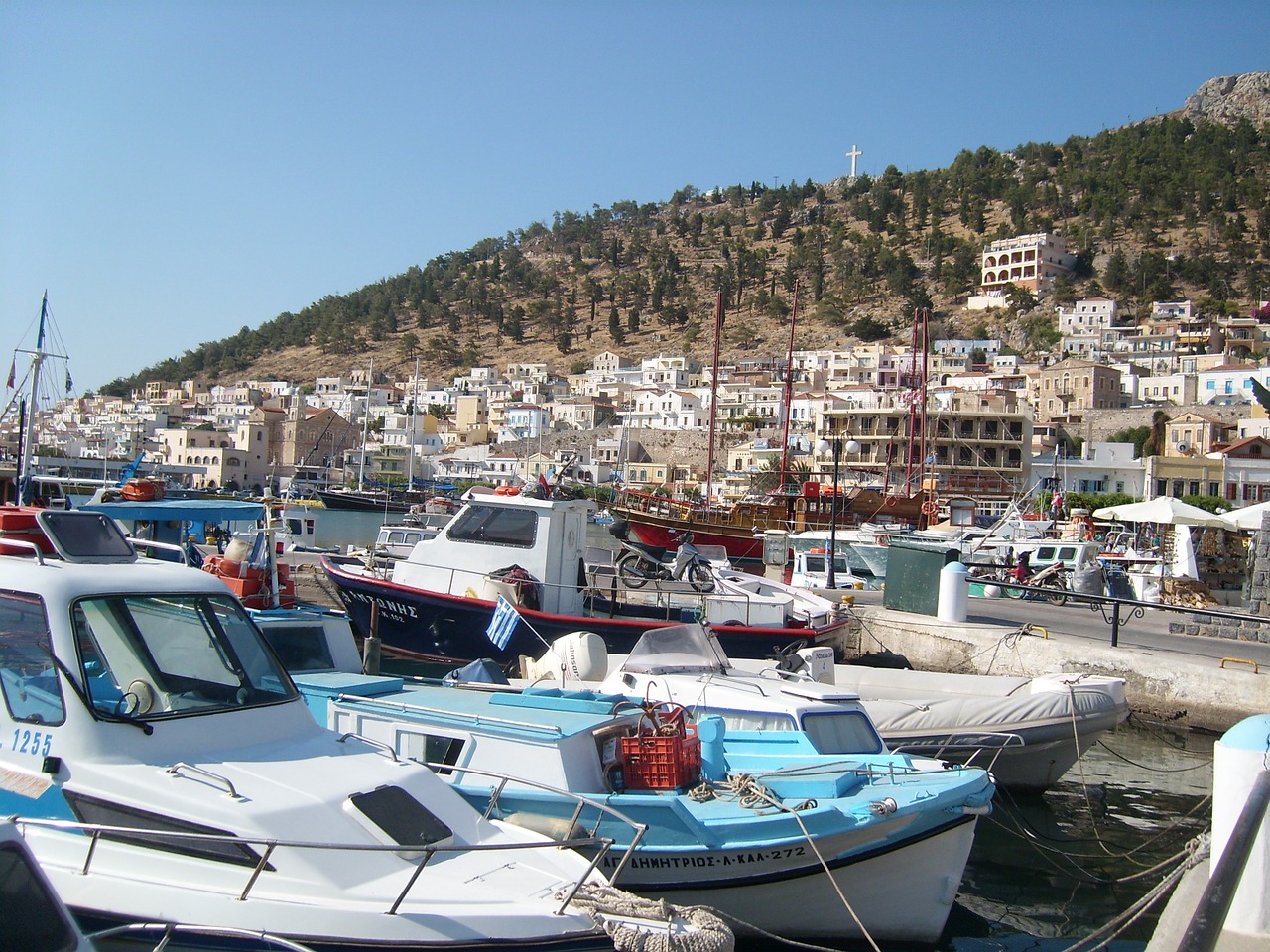 greece dodecanese boat free photo