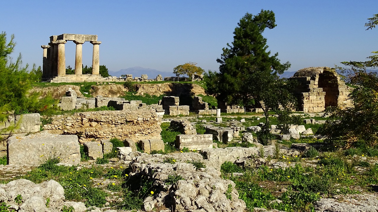 greece corinth antiquity free photo