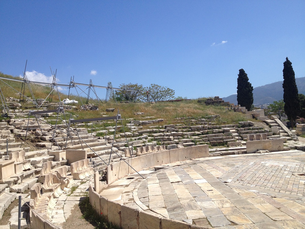 greece amphitheater ancient free photo