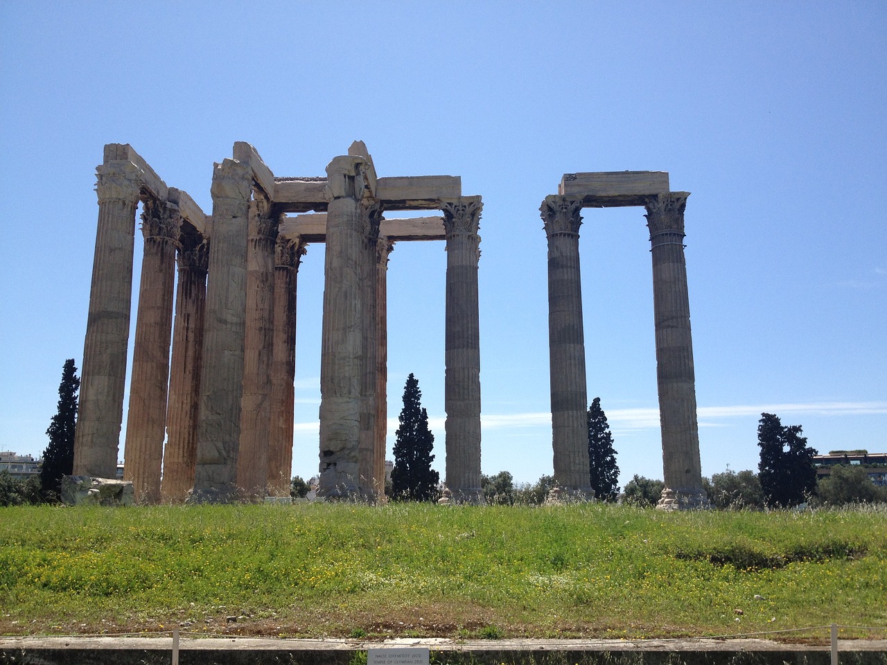greece athens columns free photo