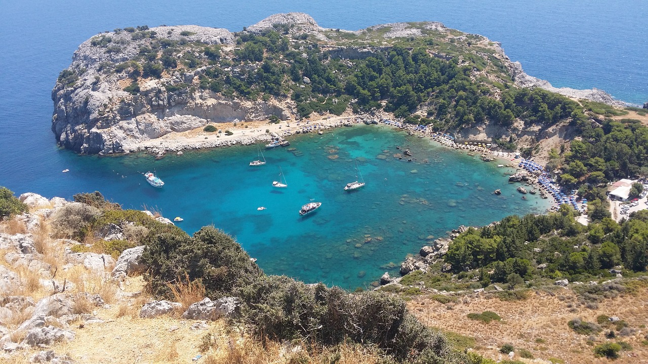 greece bay boats free photo