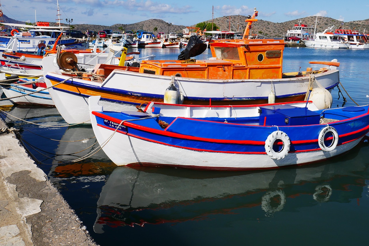 greece greek port fishing port free photo