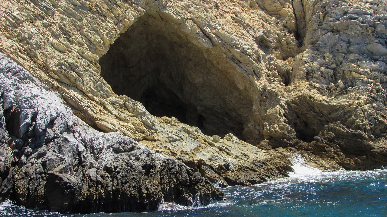 greece skiathos sea cave free photo