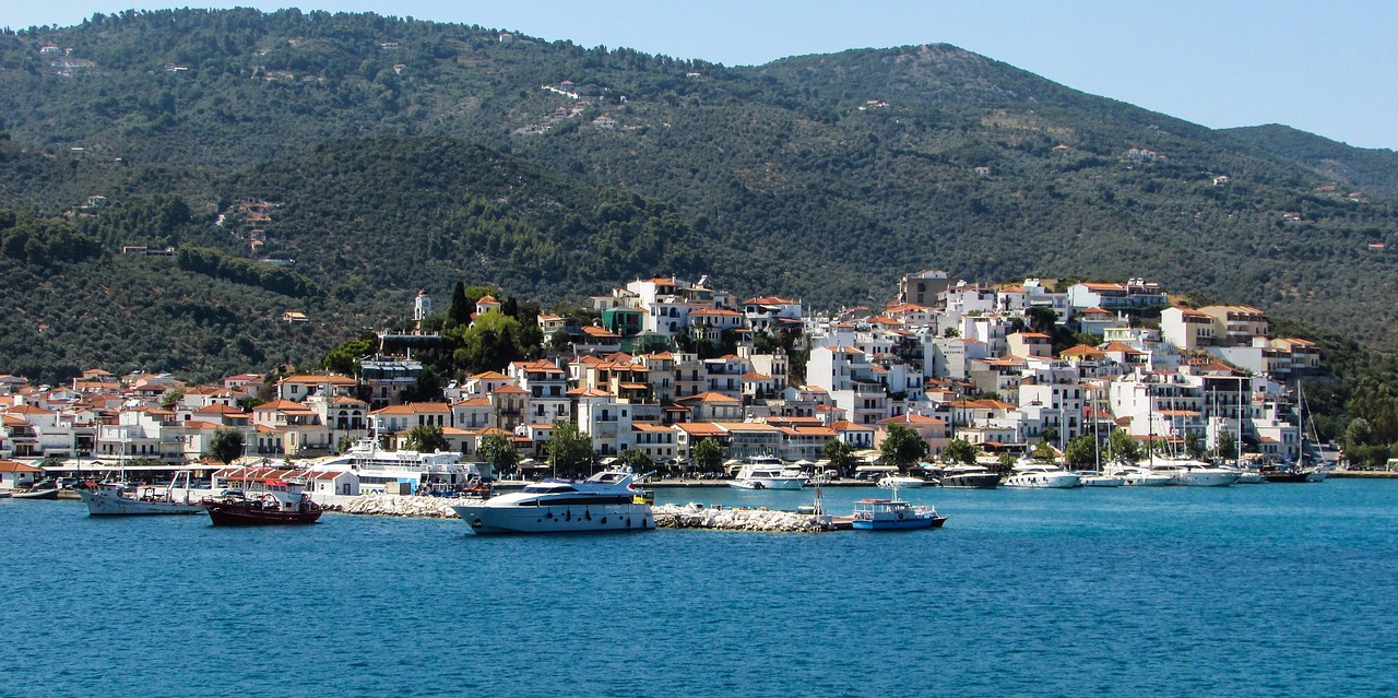 greece skiathos town free photo