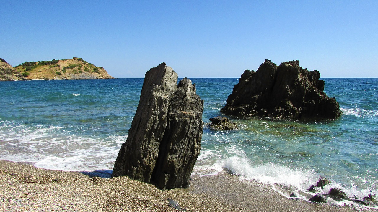 greece skiathos rock free photo