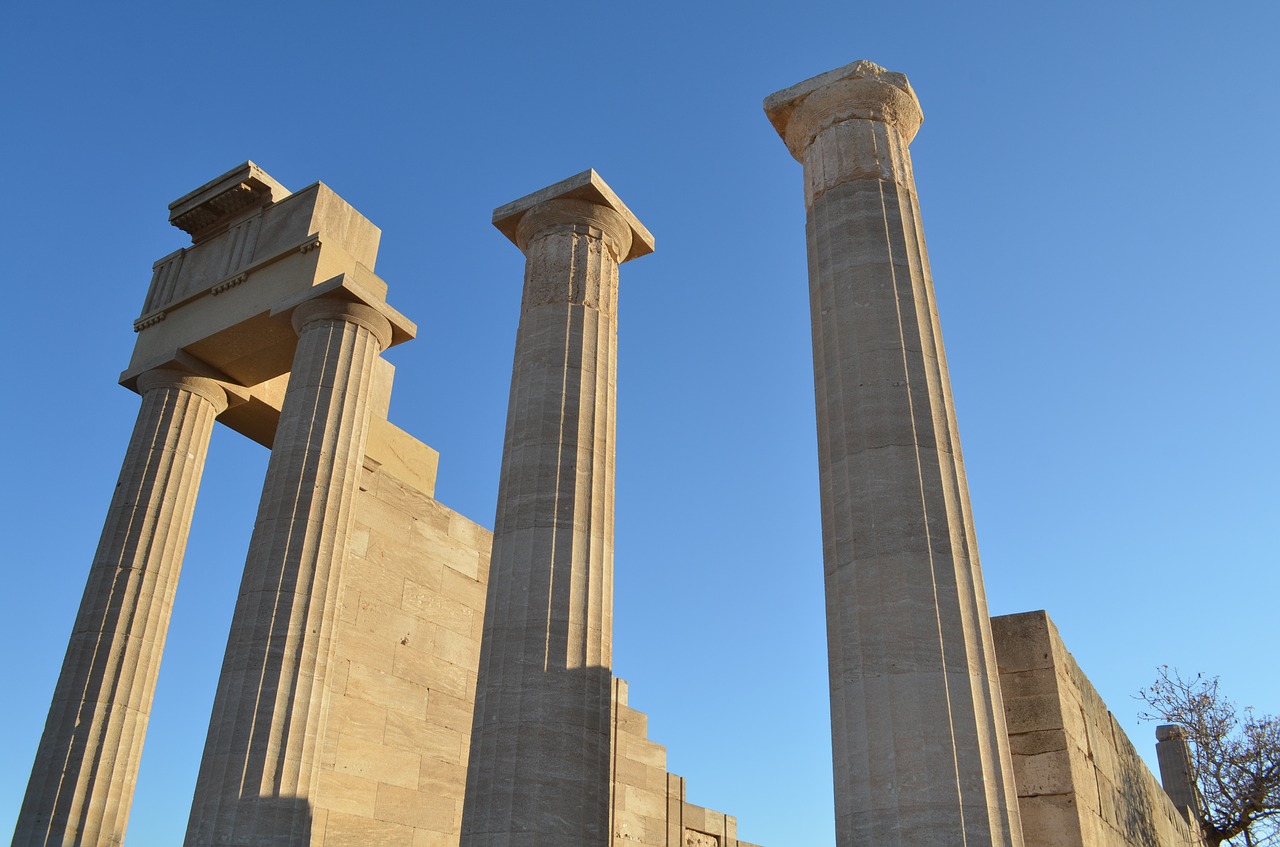 greece holidays blue sky free photo