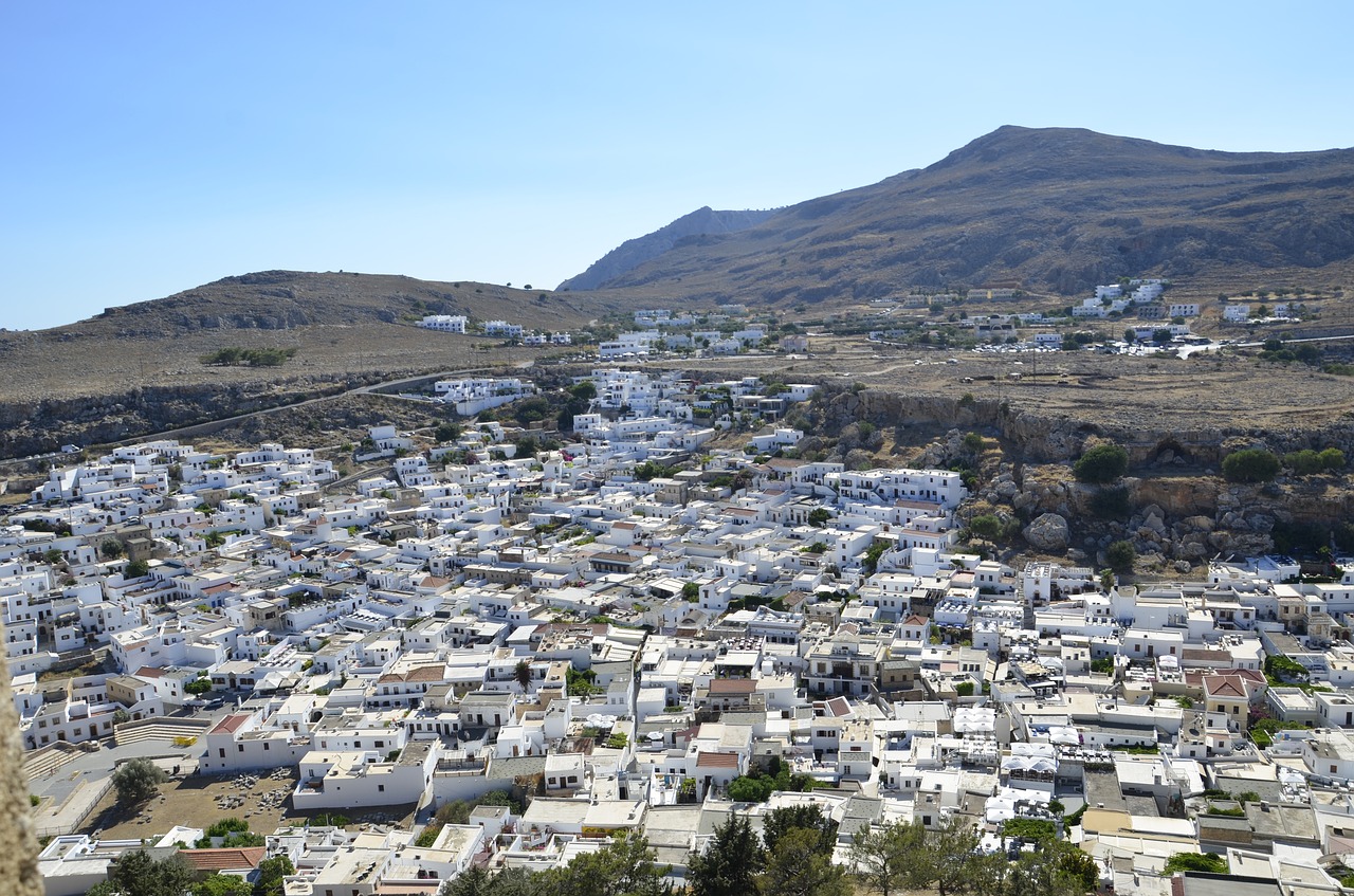 greece mountains city free photo