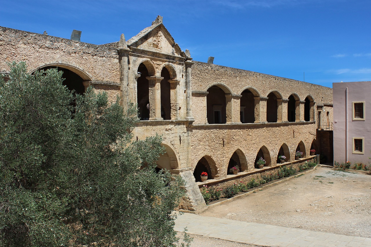 greece crete arcadian monastery free photo