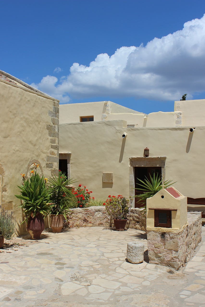 greece crete monastery moni preveli free photo