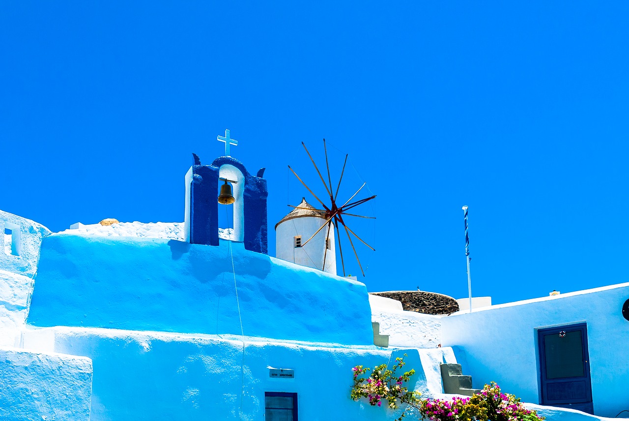 greece santorini the sun free photo