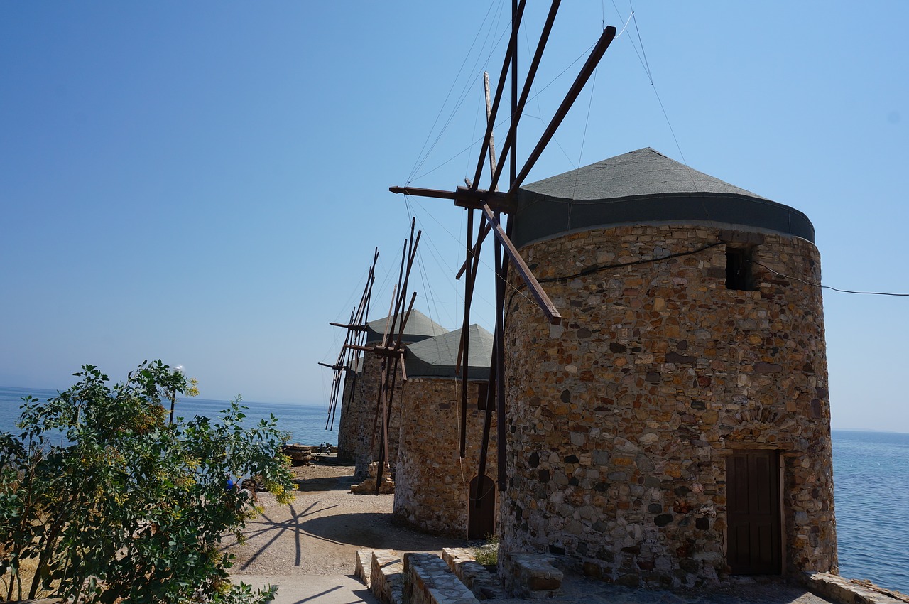 greece chios mill free photo