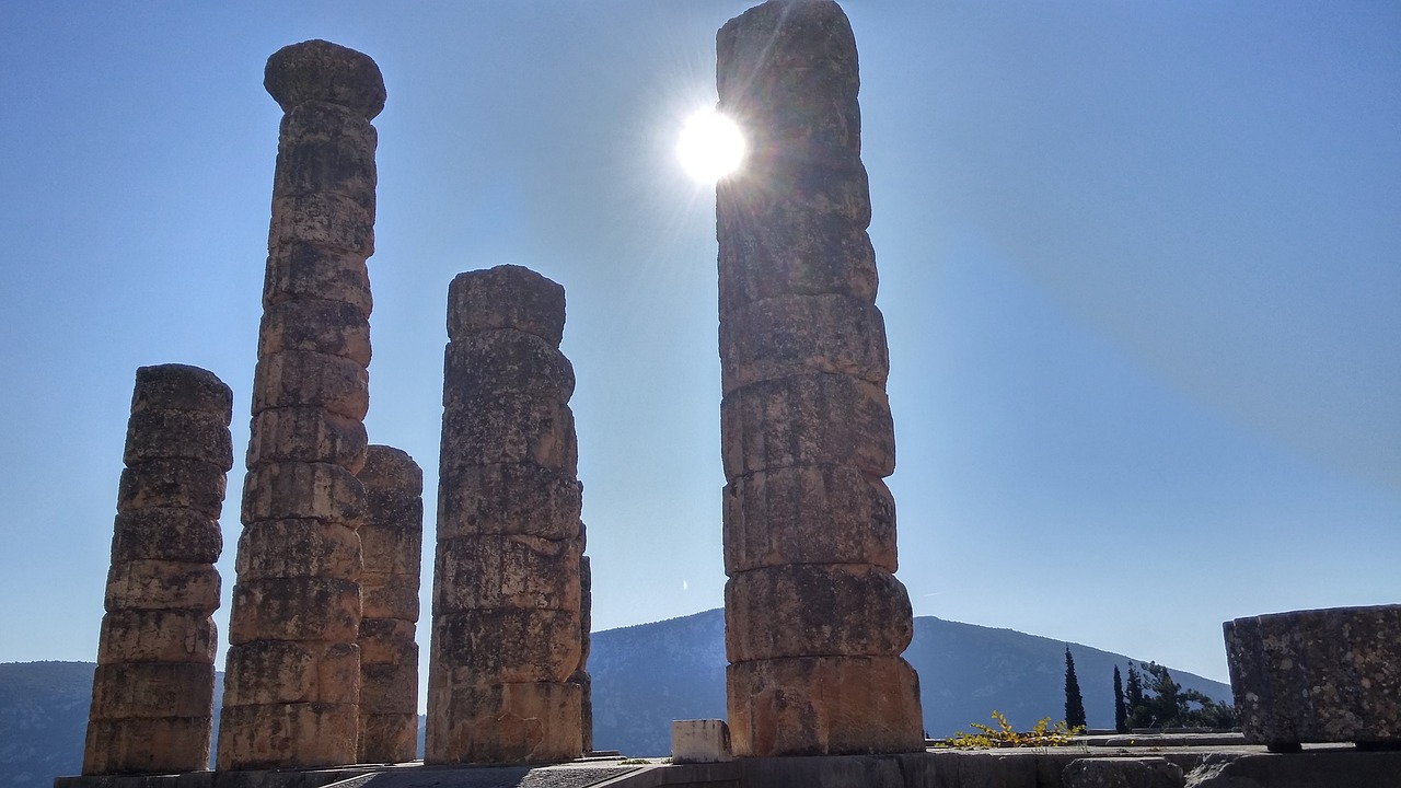 greece columns temple free photo