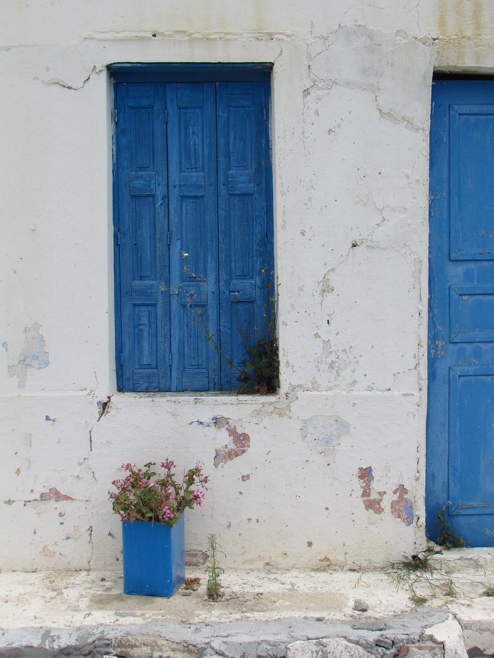 greece blue white free photo