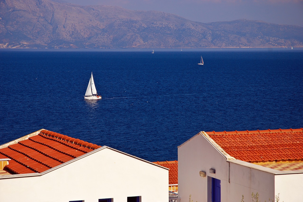 greece sea sailboat free photo