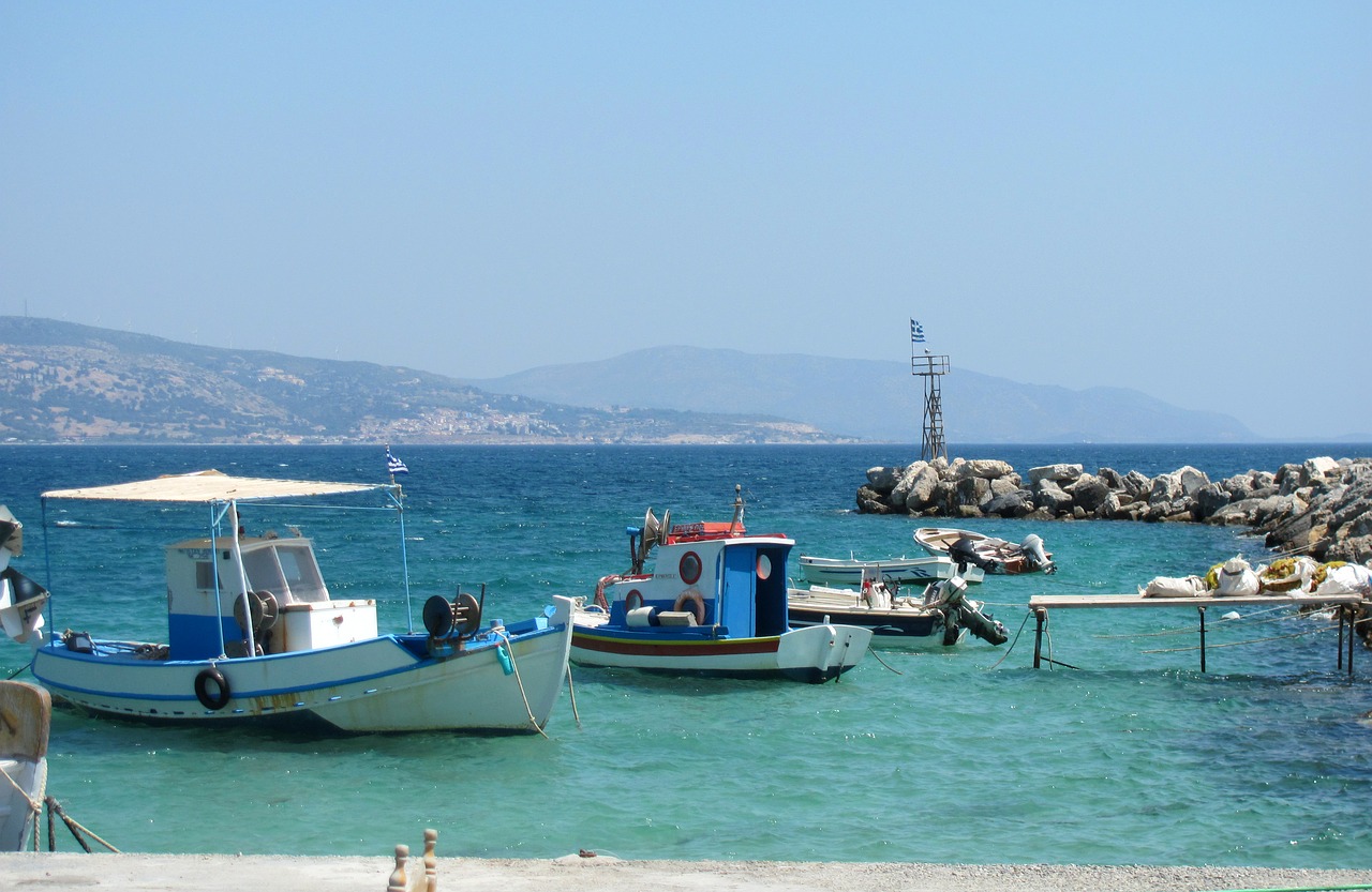 greece samos boat free photo