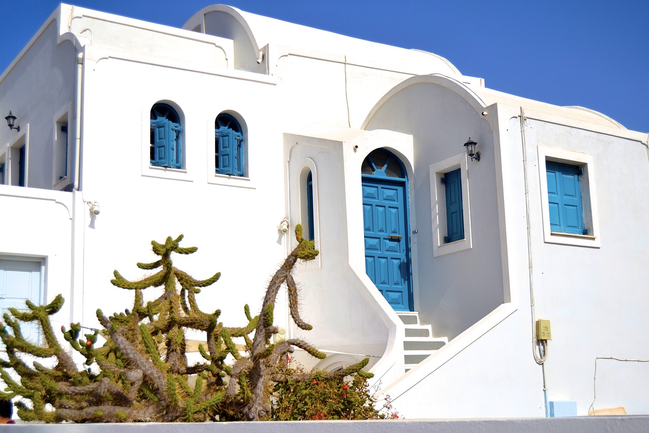 greece santorini house free photo