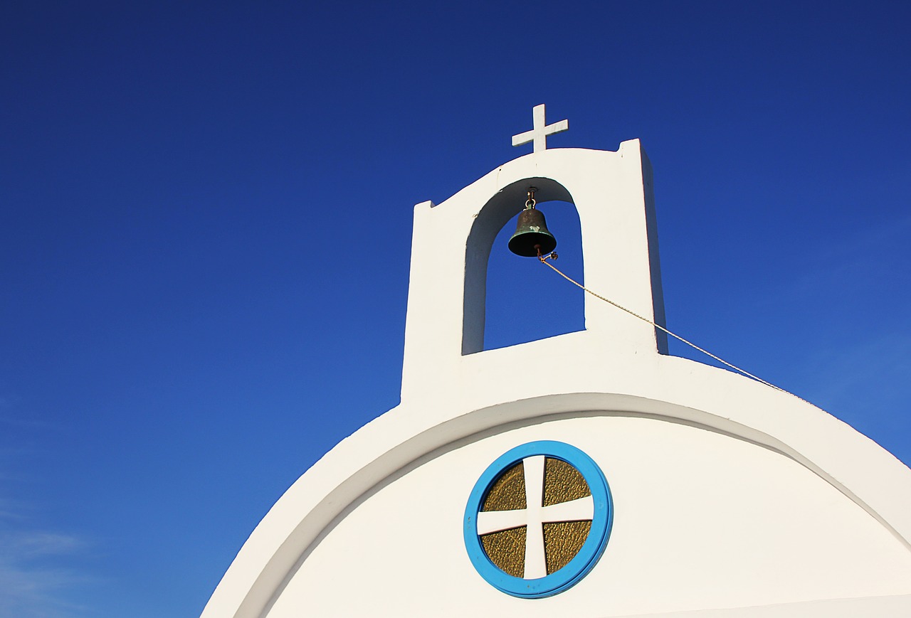 greece chapel bell free photo