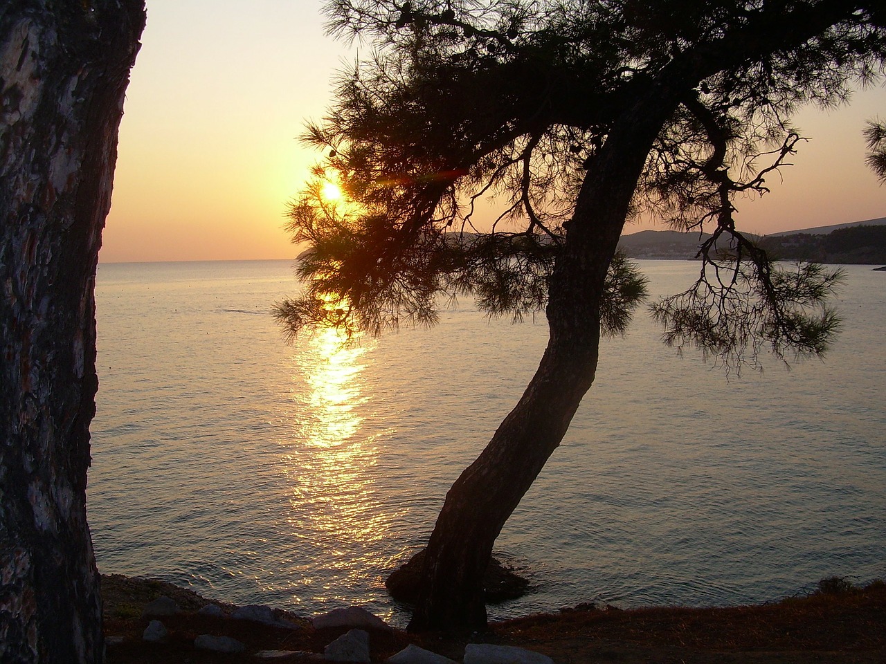 greece thassos sunset free photo