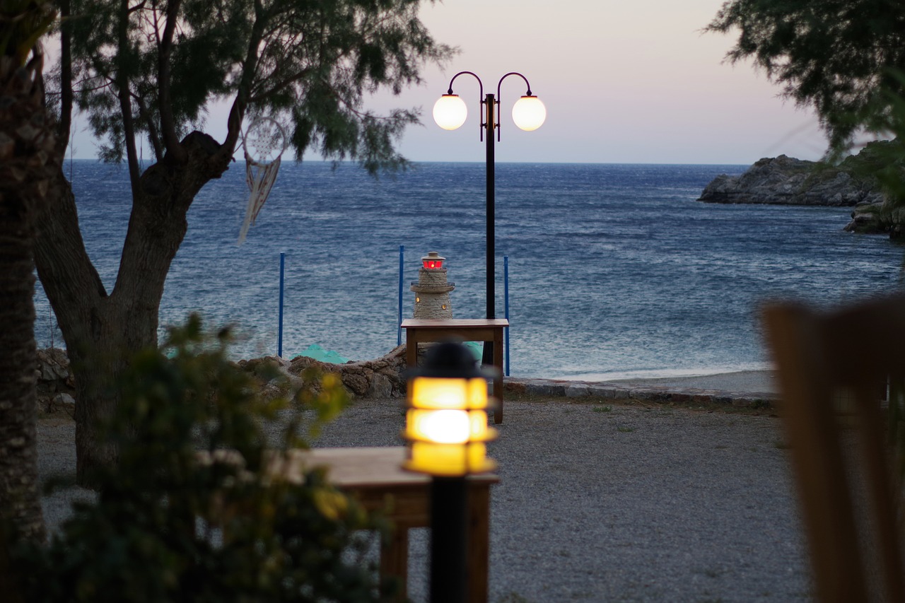 greece sea tree free photo