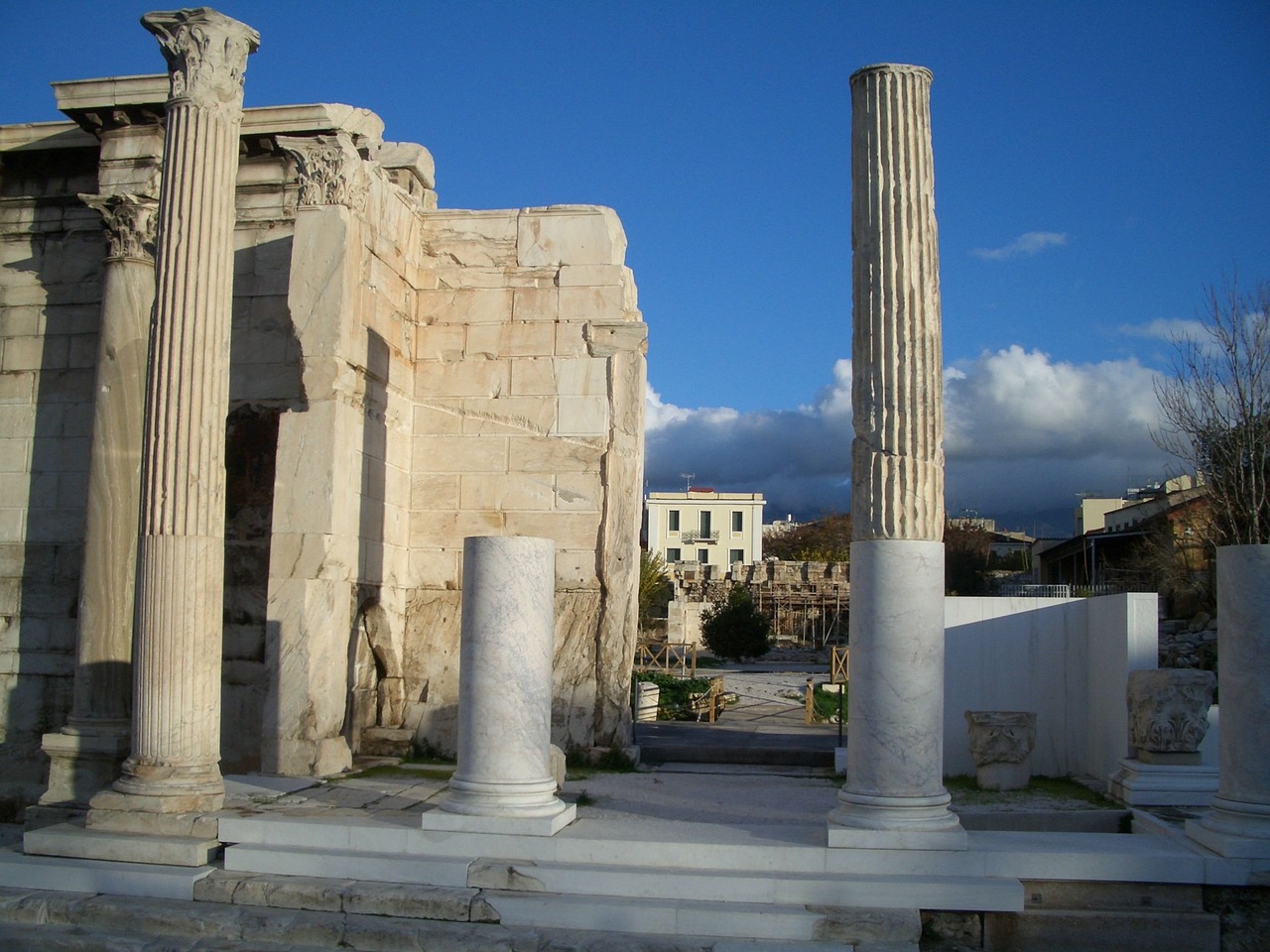 greece athens columnar free photo