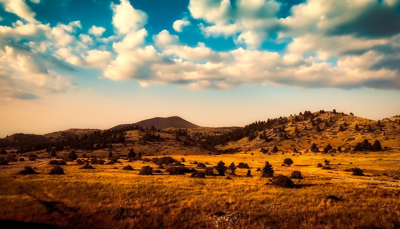 greece hills sky free photo