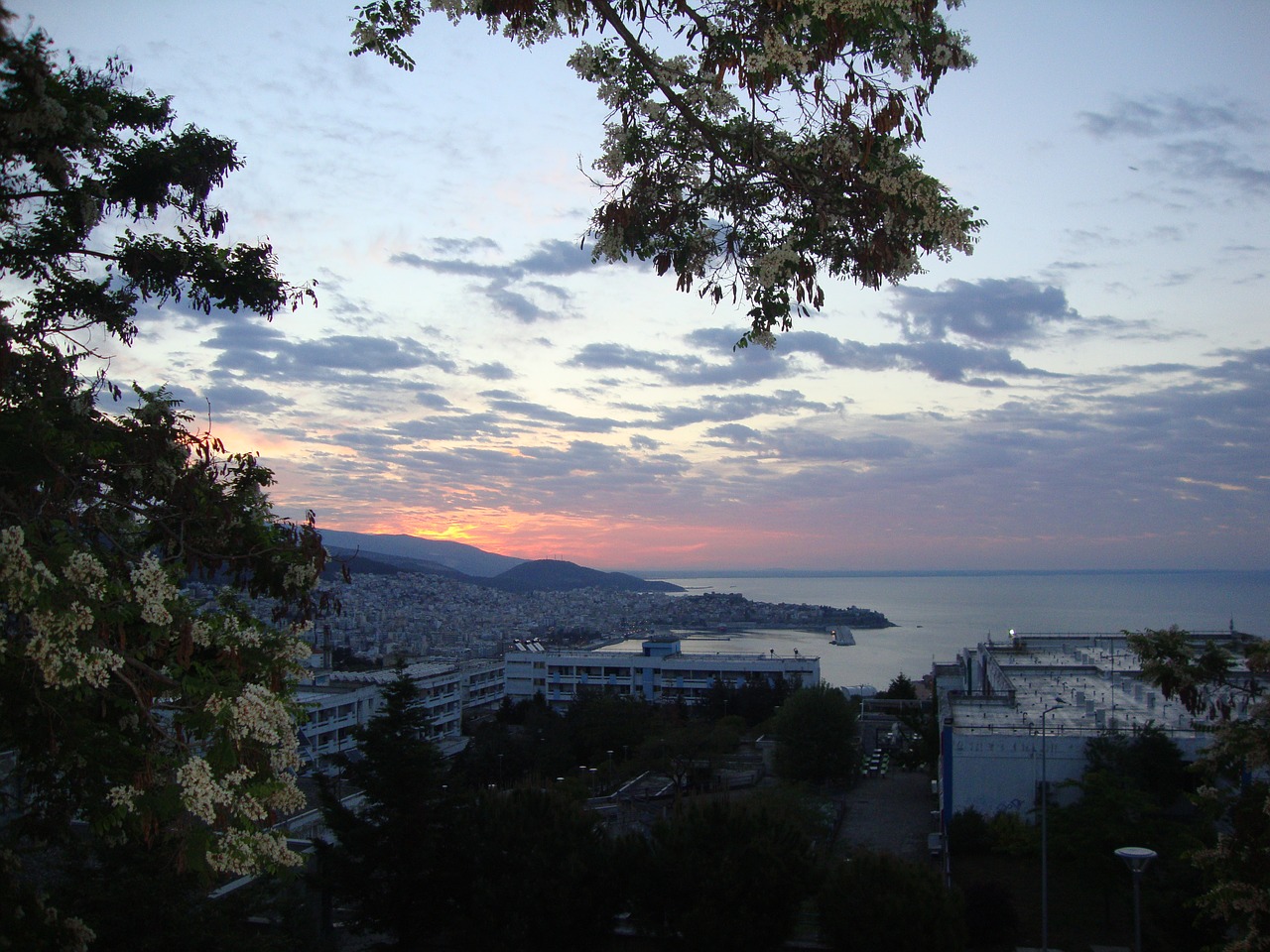 greece kavala sunset free photo