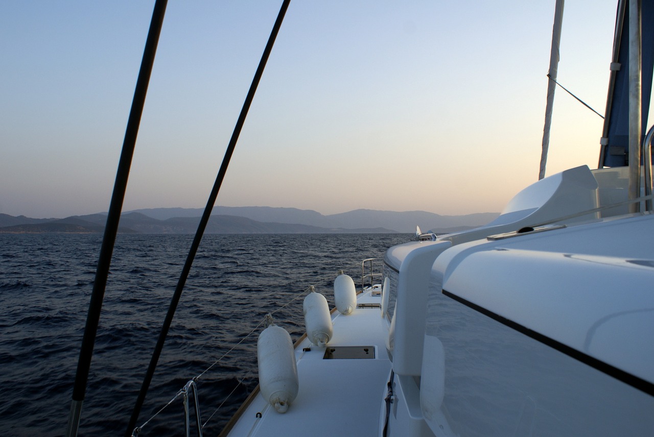greece sailboat catamaran free photo