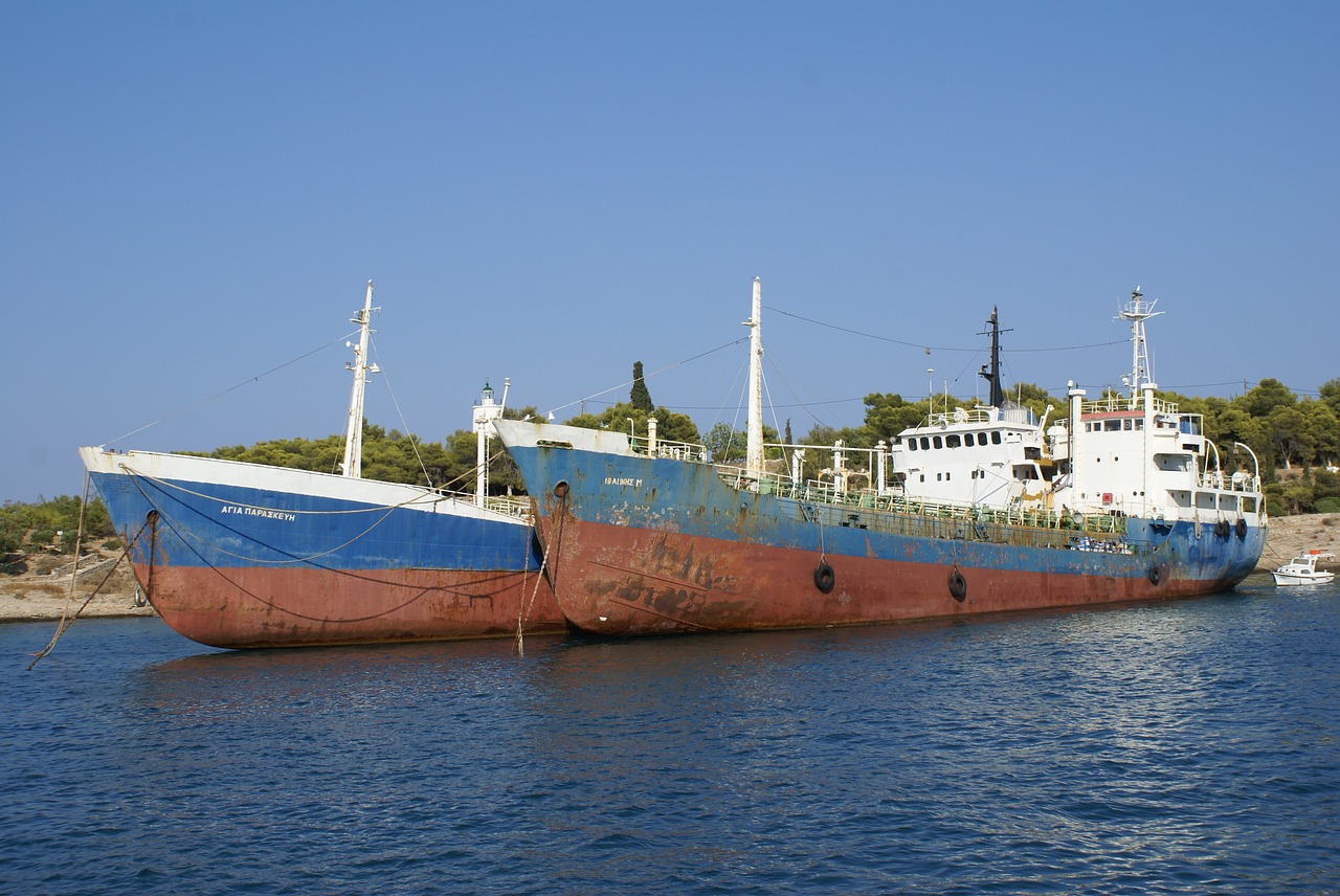 greece boat wreck free photo