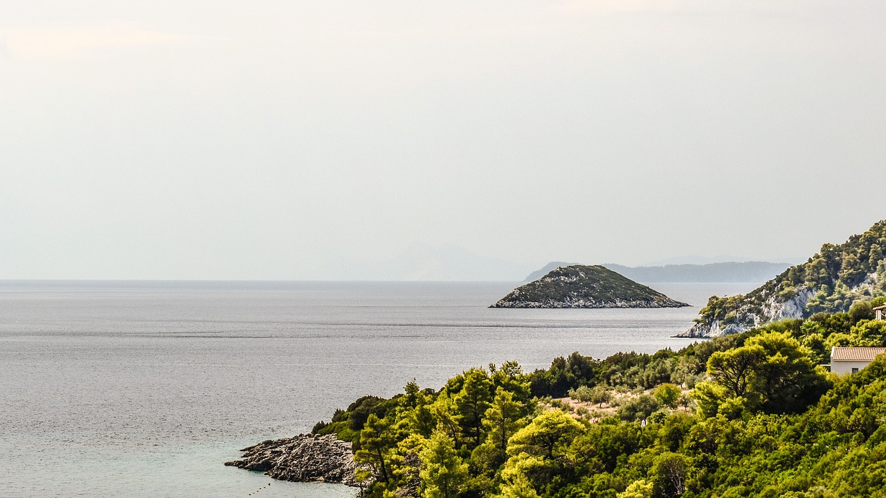 greece skopelos coastline free photo