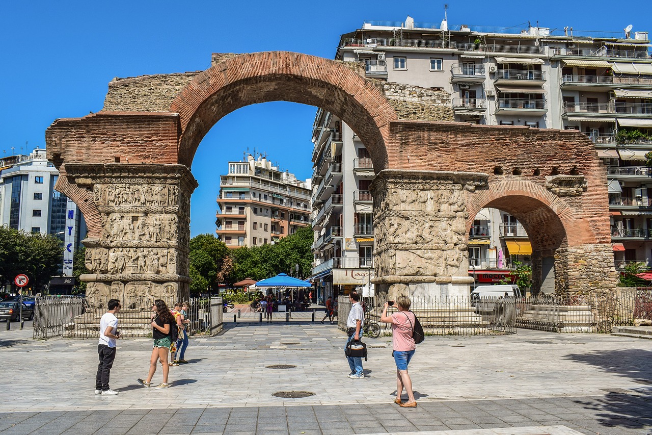 greece thessaloniki arch of galerius free photo
