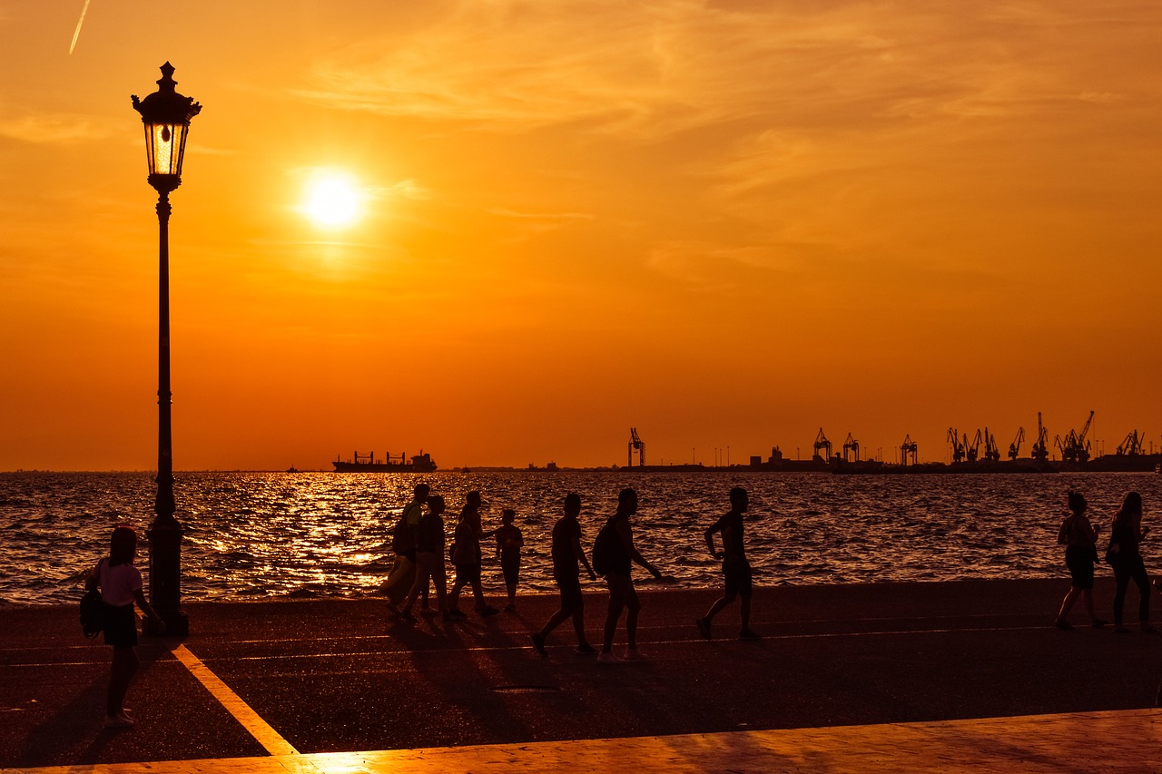 greece thessaloniki promenade free photo