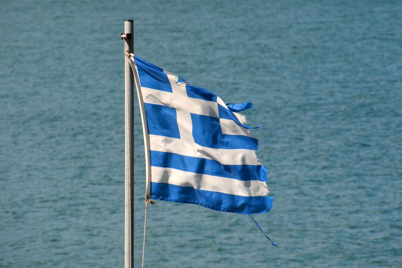 greece crisis flag free photo