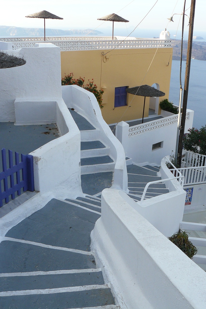 greece  santorini  stairs free photo