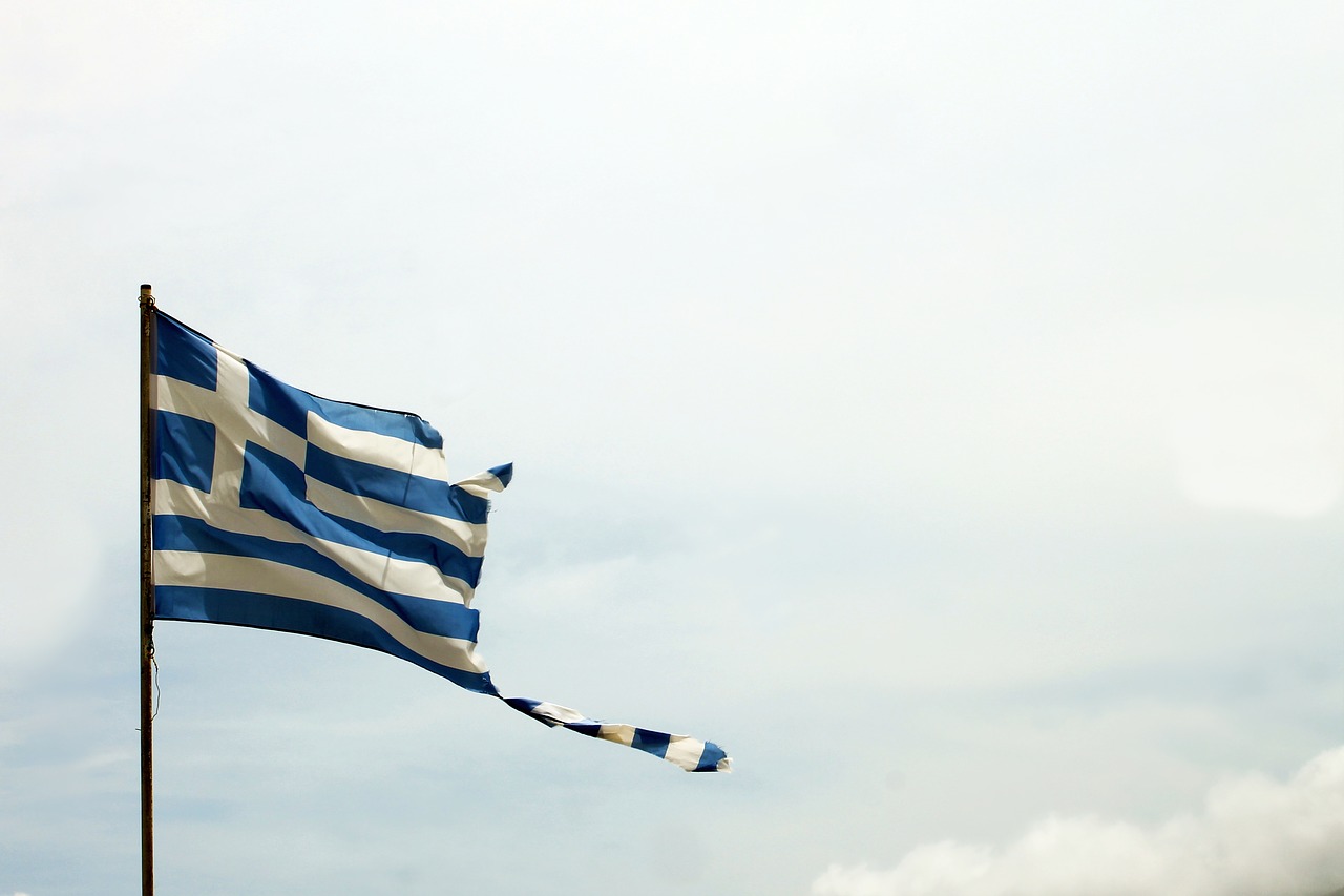 greece  flag  injured free photo