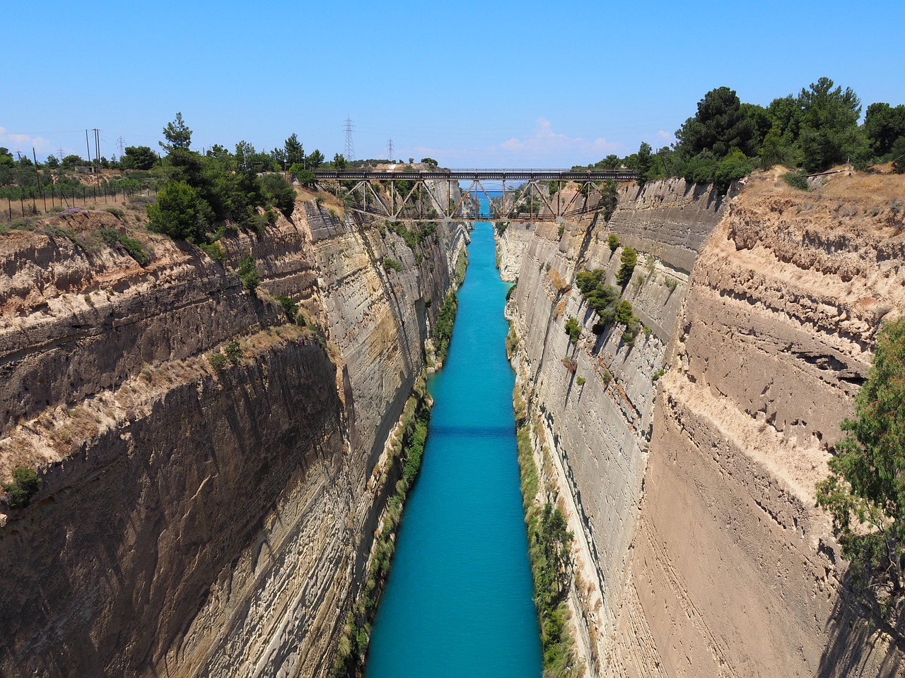 greece  channel  corinth free photo