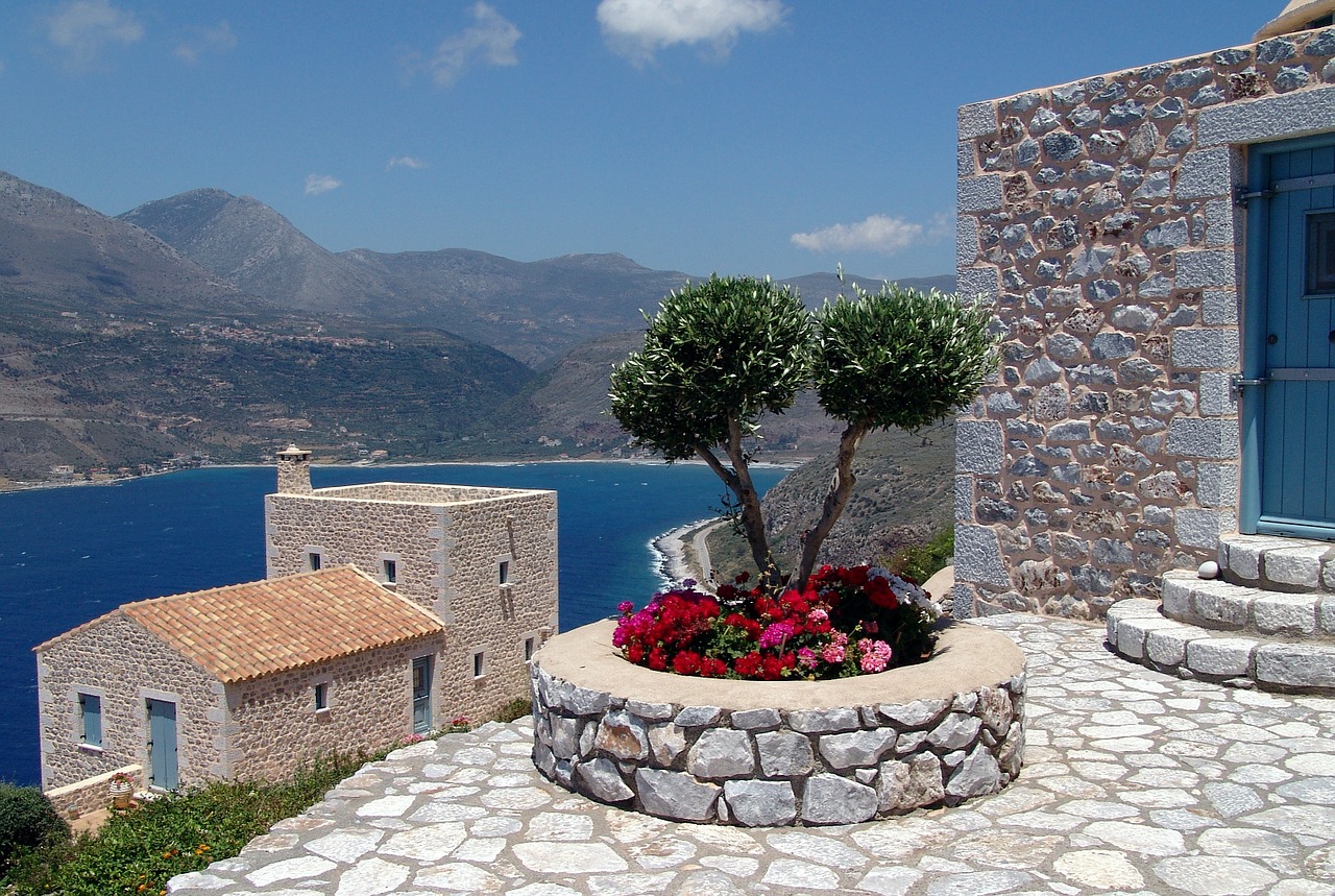greece homes view free photo