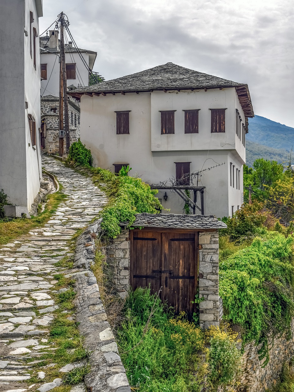 greece  makrinitsa  village free photo